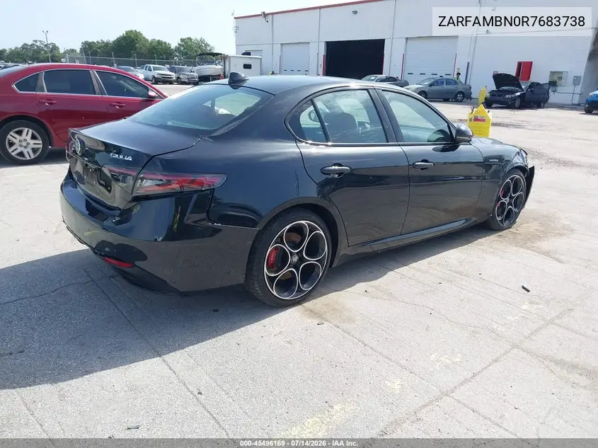 2024 Alfa Romeo Giulia Veloce Rwd VIN: ZARFAMBN0R7683738 Lot: 45496169