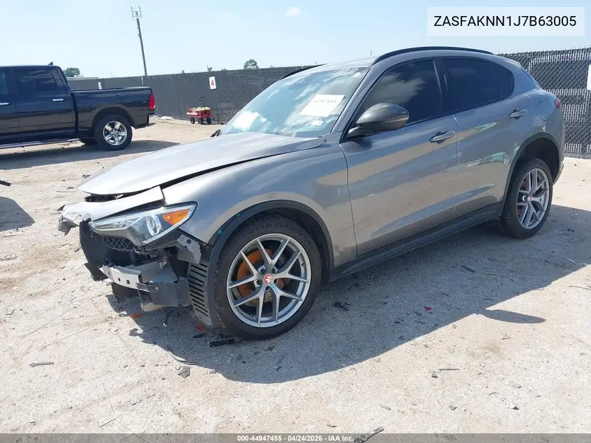 2018 Alfa Romeo Stelvio Ti Sport Awd VIN: ZASFAKNN1J7B63005 Lot: 44947455