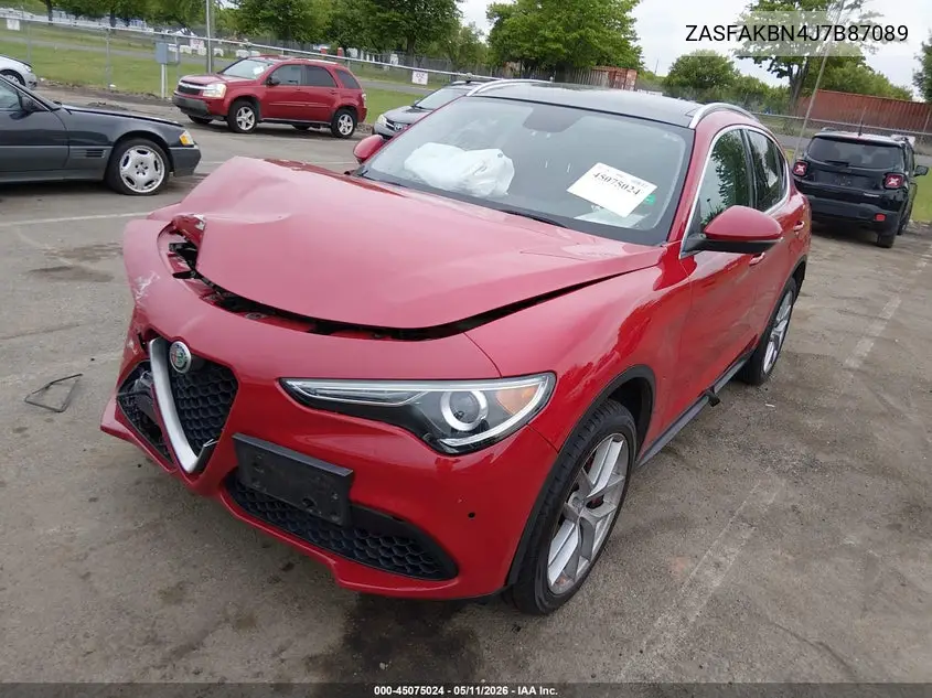 2018 Alfa Romeo Stelvio Ti Awd VIN: ZASFAKBN4J7B87089 Lot: 45075024