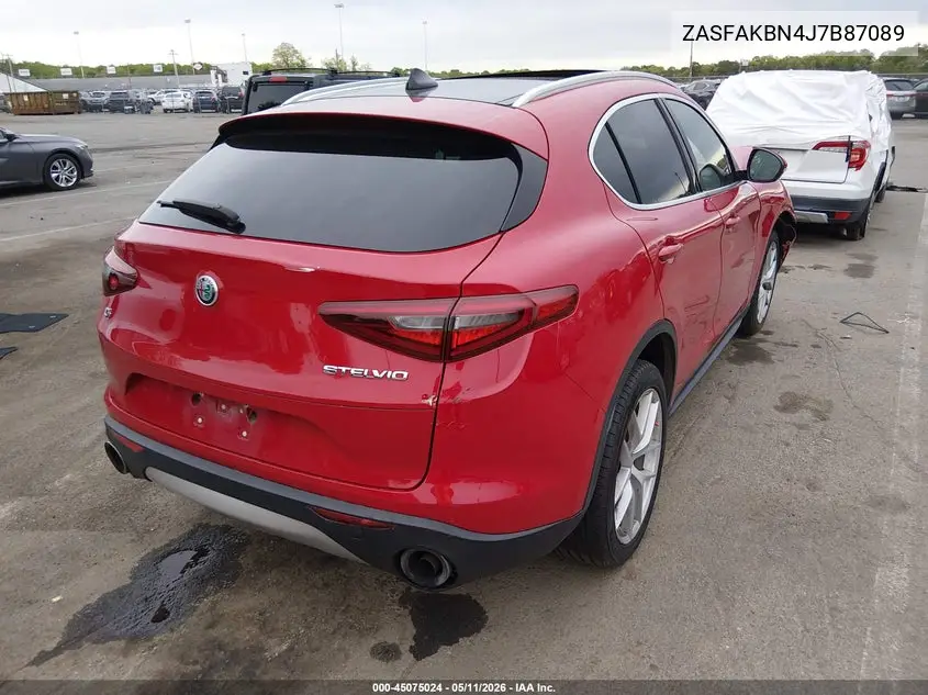 2018 Alfa Romeo Stelvio Ti Awd VIN: ZASFAKBN4J7B87089 Lot: 45075024