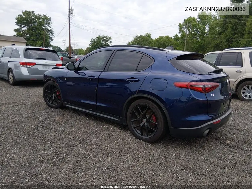 2018 Alfa Romeo Stelvio Ti Sport Awd VIN: ZASFAKNN2J7B90083 Lot: 45079028