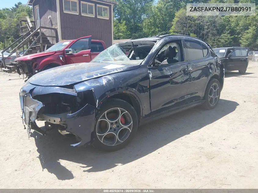 2018 Alfa Romeo Stelvio Sport Awd VIN: ZASFAKPN2J7B80991 Lot: 45292414