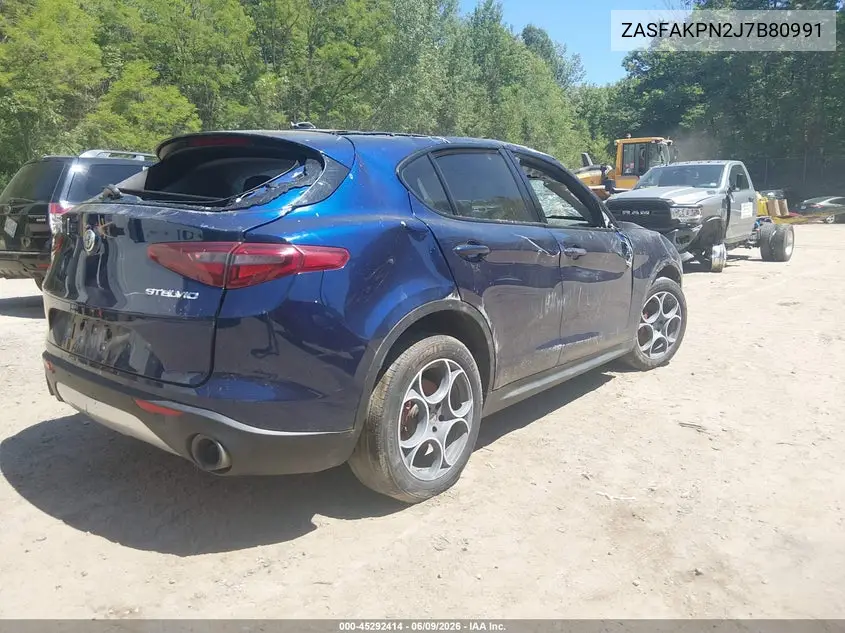 2018 Alfa Romeo Stelvio Sport Awd VIN: ZASFAKPN2J7B80991 Lot: 45292414