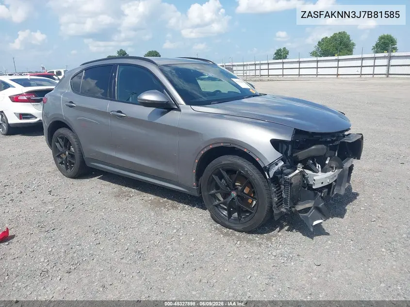 2018 Alfa Romeo Stelvio Ti Sport Awd VIN: ZASFAKNN3J7B81585 Lot: 45327898