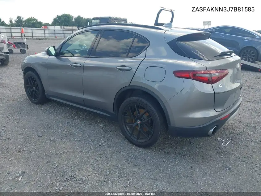 2018 Alfa Romeo Stelvio Ti Sport Awd VIN: ZASFAKNN3J7B81585 Lot: 45327898