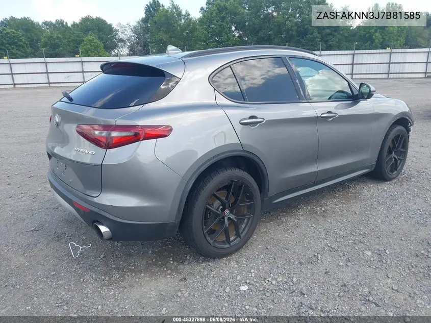 2018 Alfa Romeo Stelvio Ti Sport Awd VIN: ZASFAKNN3J7B81585 Lot: 45327898