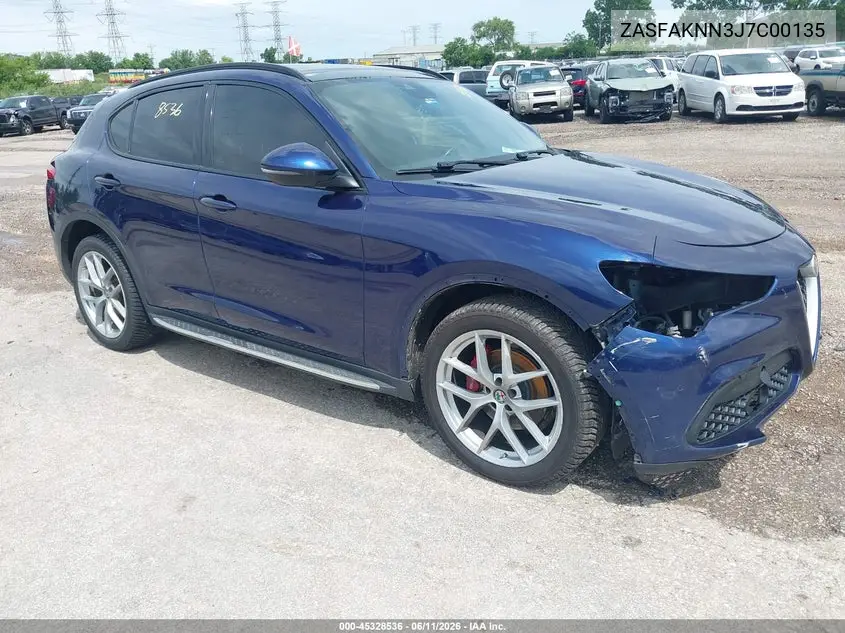 2018 Alfa Romeo Stelvio Ti Sport Awd VIN: ZASFAKNN3J7C00135 Lot: 45328536