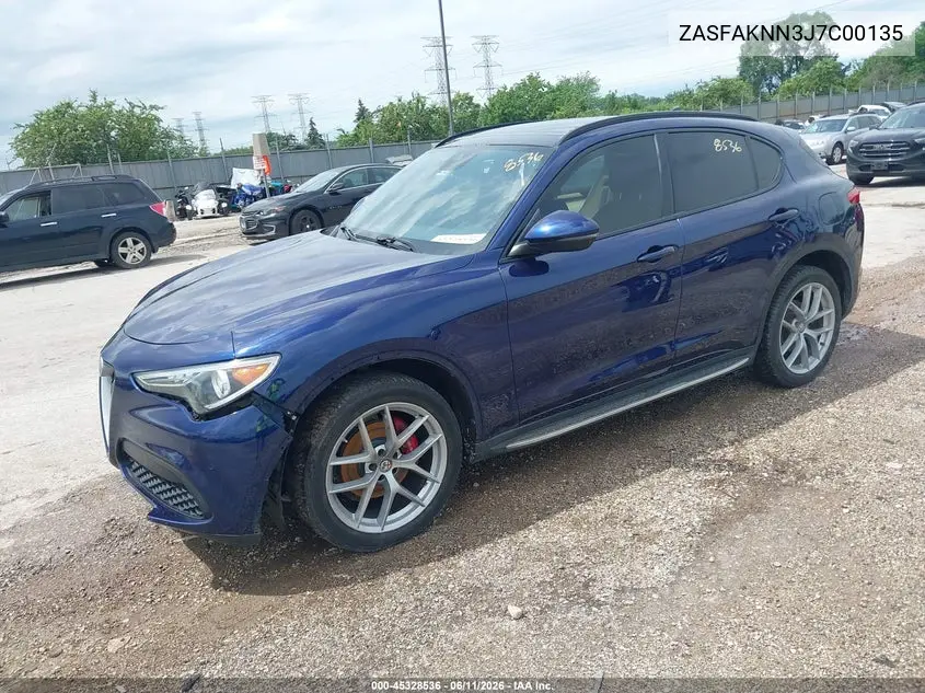 2018 Alfa Romeo Stelvio Ti Sport Awd VIN: ZASFAKNN3J7C00135 Lot: 45328536