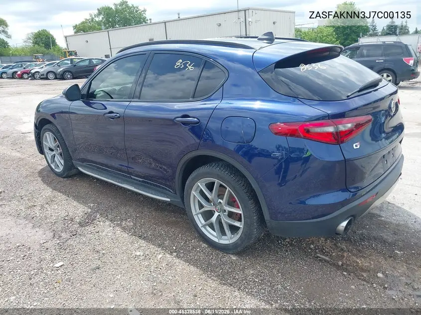 2018 Alfa Romeo Stelvio Ti Sport Awd VIN: ZASFAKNN3J7C00135 Lot: 45328536
