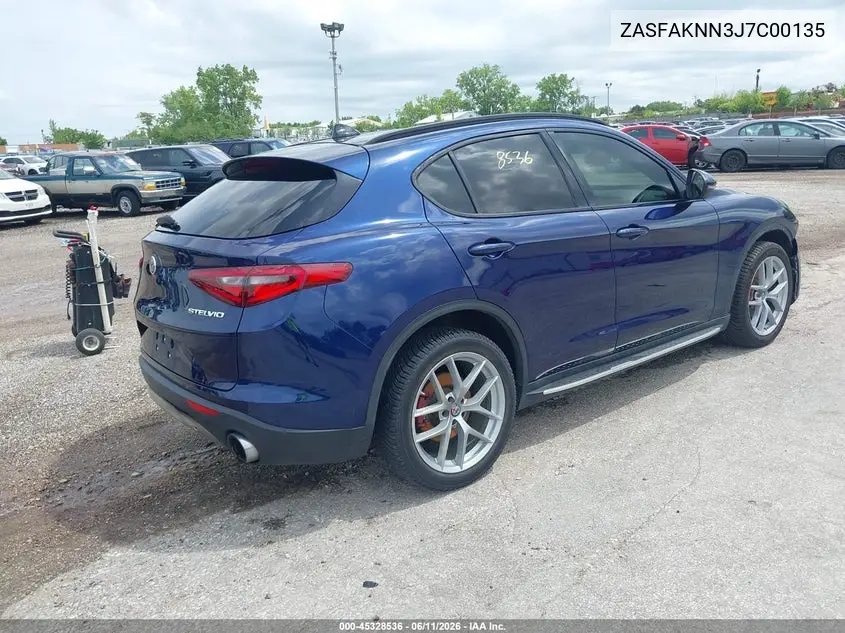 2018 Alfa Romeo Stelvio Ti Sport Awd VIN: ZASFAKNN3J7C00135 Lot: 45328536
