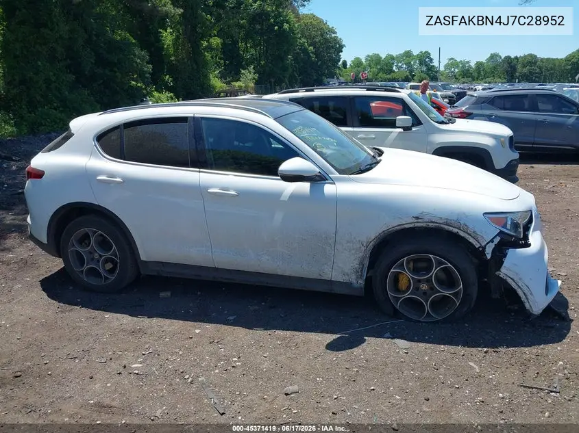 2018 Alfa Romeo Stelvio Ti Awd VIN: ZASFAKBN4J7C28952 Lot: 45371419