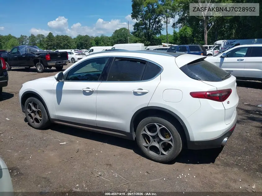 2018 Alfa Romeo Stelvio Ti Awd VIN: ZASFAKBN4J7C28952 Lot: 45371419