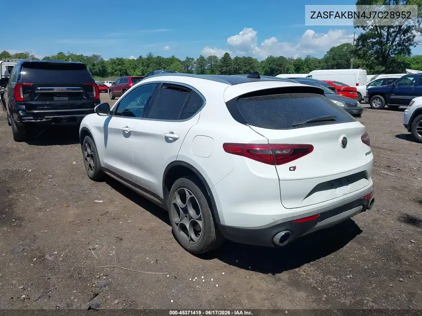 2018 Alfa Romeo Stelvio Ti Awd VIN: ZASFAKBN4J7C28952 Lot: 45371419