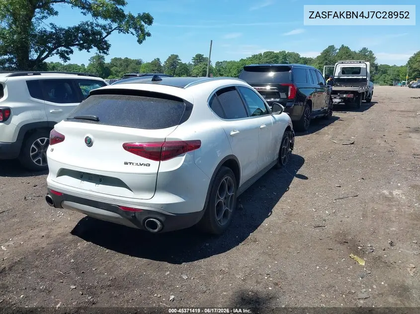 2018 Alfa Romeo Stelvio Ti Awd VIN: ZASFAKBN4J7C28952 Lot: 45371419