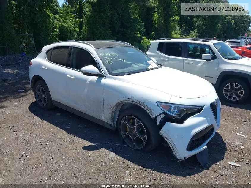 2018 Alfa Romeo Stelvio Ti Awd VIN: ZASFAKBN4J7C28952 Lot: 45371419