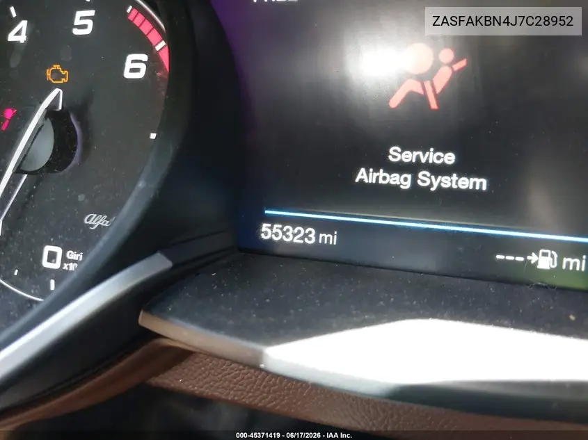 2018 Alfa Romeo Stelvio Ti Awd VIN: ZASFAKBN4J7C28952 Lot: 45371419