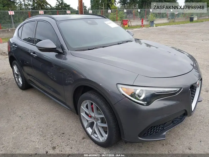 2018 Alfa Romeo Stelvio Ti Sport Awd VIN: ZASFAKNNXJ7B98948 Lot: 45389672