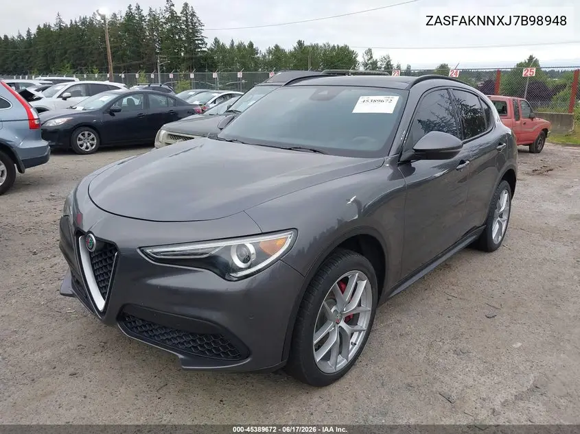2018 Alfa Romeo Stelvio Ti Sport Awd VIN: ZASFAKNNXJ7B98948 Lot: 45389672