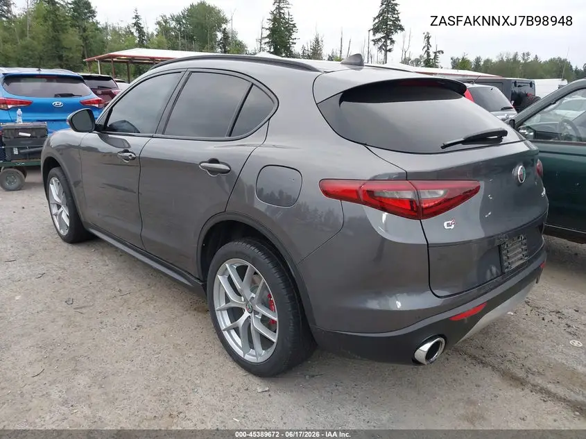 2018 Alfa Romeo Stelvio Ti Sport Awd VIN: ZASFAKNNXJ7B98948 Lot: 45389672
