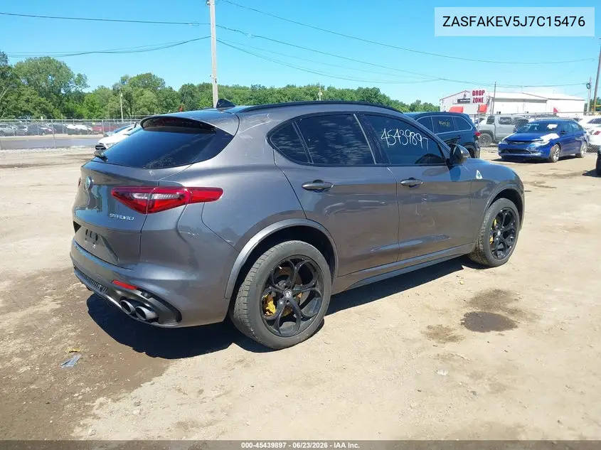 2018 Alfa Romeo Stelvio Quadrifoglio Awd VIN: ZASFAKEV5J7C15476 Lot: 45439897