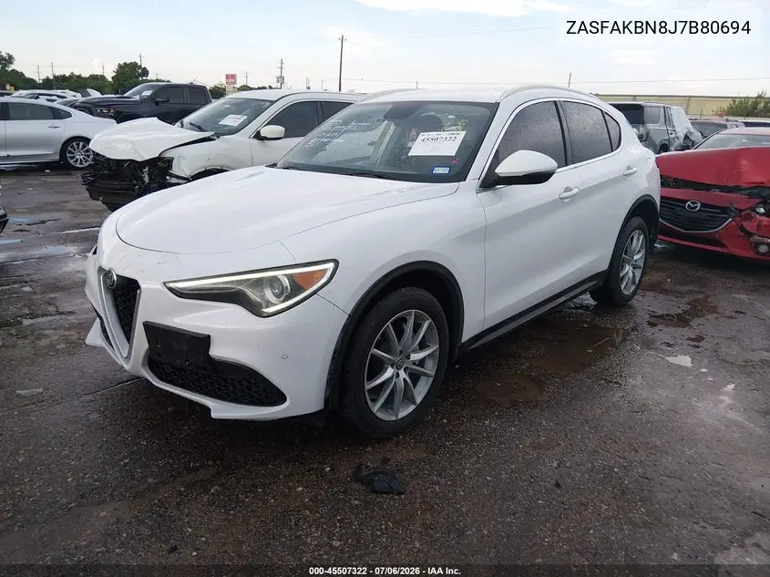 2018 Alfa Romeo Stelvio Ti Awd VIN: ZASFAKBN8J7B80694 Lot: 45507322
