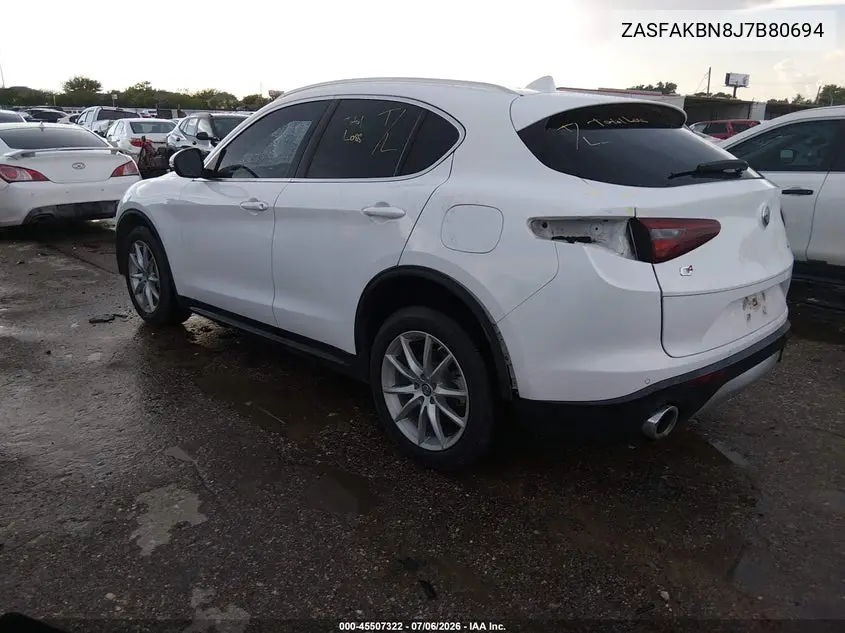 2018 Alfa Romeo Stelvio Ti Awd VIN: ZASFAKBN8J7B80694 Lot: 45507322