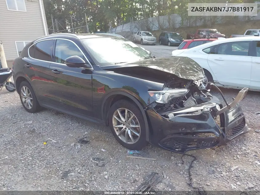 2018 Alfa Romeo Stelvio Ti Awd VIN: ZASFAKBN7J7B81917 Lot: 45509810