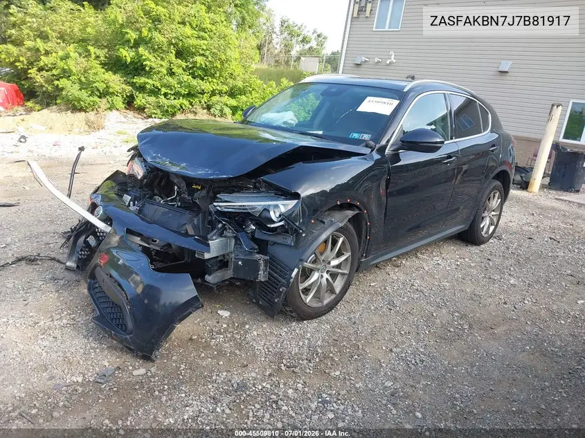 2018 Alfa Romeo Stelvio Ti Awd VIN: ZASFAKBN7J7B81917 Lot: 45509810