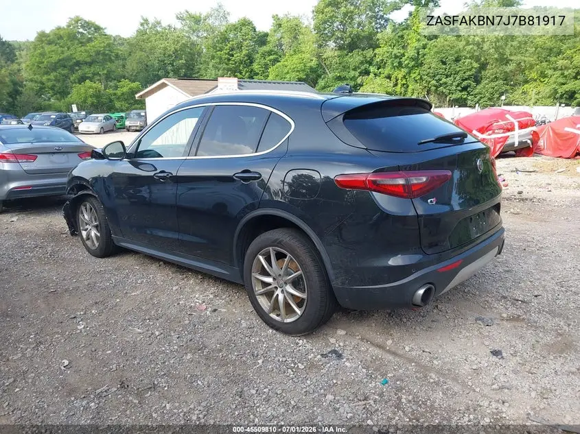 2018 Alfa Romeo Stelvio Ti Awd VIN: ZASFAKBN7J7B81917 Lot: 45509810