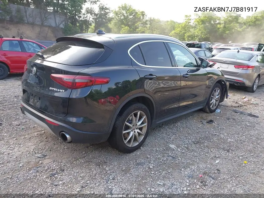 2018 Alfa Romeo Stelvio Ti Awd VIN: ZASFAKBN7J7B81917 Lot: 45509810