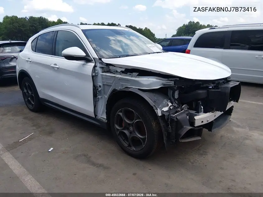 2018 Alfa Romeo Stelvio Ti Awd VIN: ZASFAKBN0J7B73416 Lot: 45532666