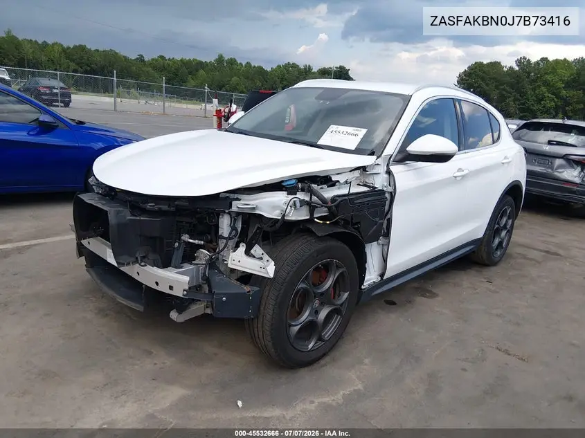 2018 Alfa Romeo Stelvio Ti Awd VIN: ZASFAKBN0J7B73416 Lot: 45532666