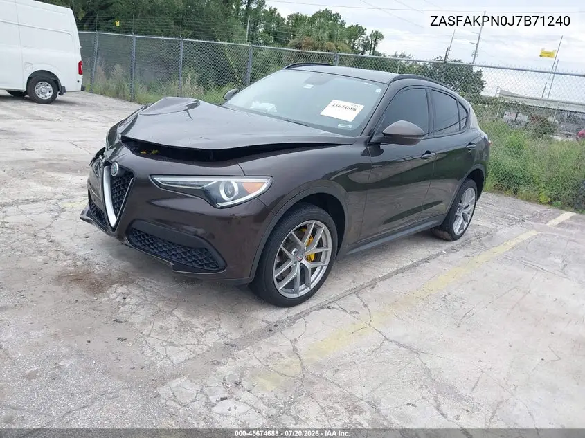2018 Alfa Romeo Stelvio Sport Awd VIN: ZASFAKPN0J7B71240 Lot: 45674688