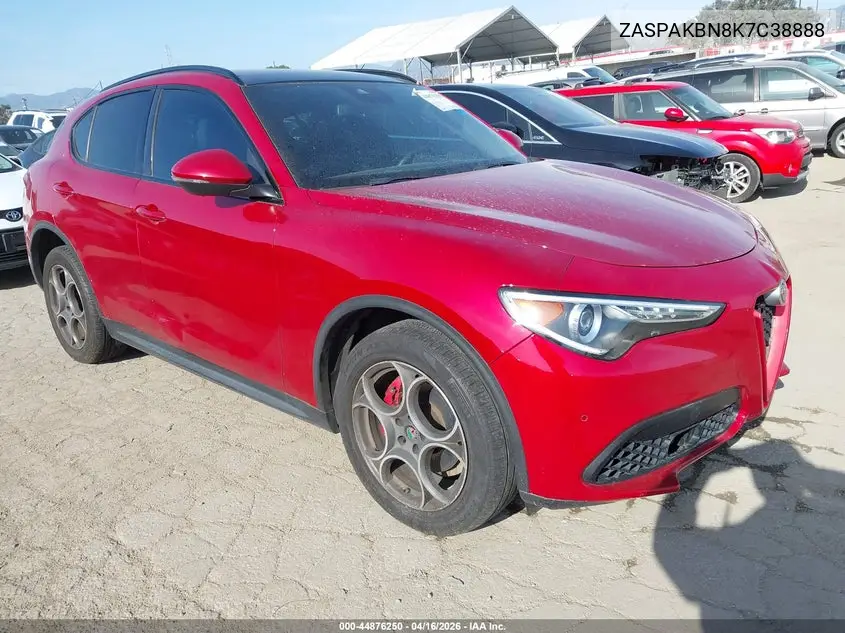 2019 Alfa Romeo Stelvio Ti Sport Awd VIN: ZASPAKBN8K7C38888 Lot: 44876250