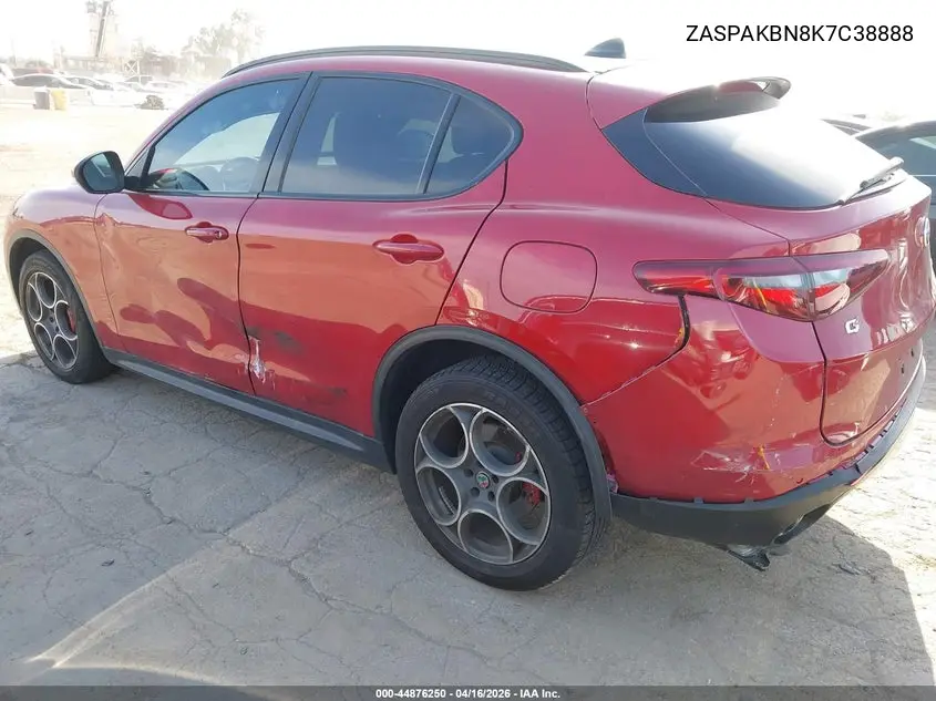 2019 Alfa Romeo Stelvio Ti Sport Awd VIN: ZASPAKBN8K7C38888 Lot: 44876250