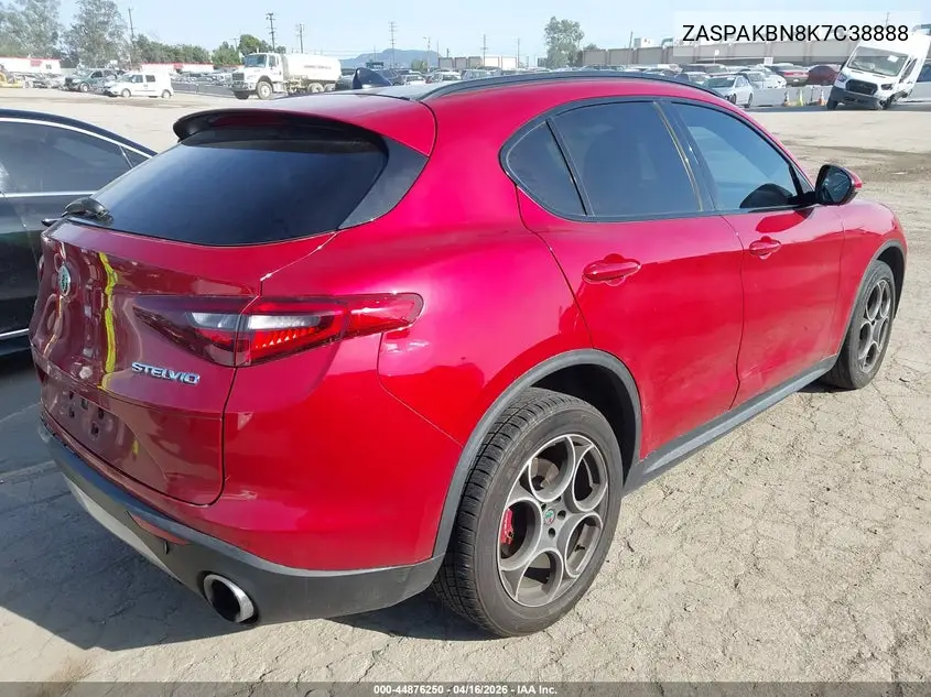 2019 Alfa Romeo Stelvio Ti Sport Awd VIN: ZASPAKBN8K7C38888 Lot: 44876250