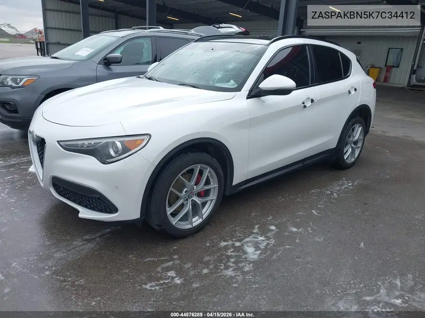 2019 Alfa Romeo Stelvio Ti Sport Awd VIN: ZASPAKBN5K7C34412 Lot: 44876289