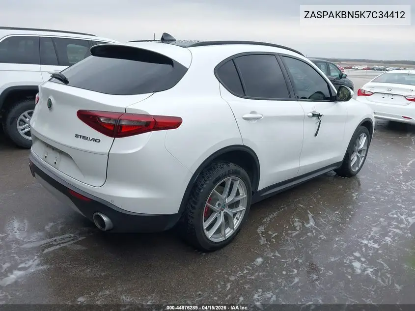 2019 Alfa Romeo Stelvio Ti Sport Awd VIN: ZASPAKBN5K7C34412 Lot: 44876289