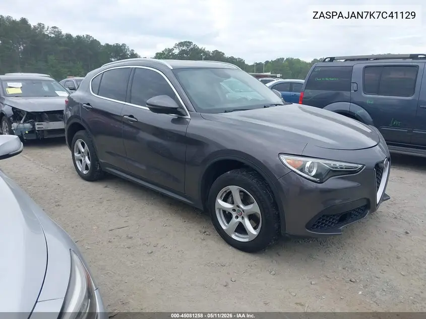 2019 Alfa Romeo Stelvio Rwd VIN: ZASPAJAN7K7C41129 Lot: 45081258