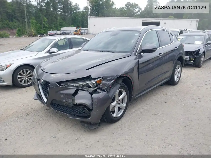 2019 Alfa Romeo Stelvio Rwd VIN: ZASPAJAN7K7C41129 Lot: 45081258