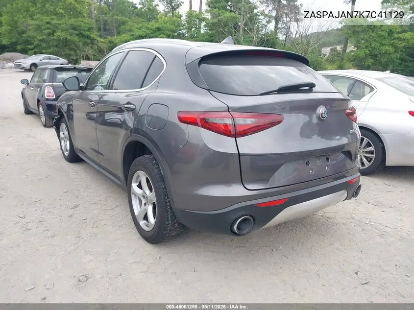 2019 Alfa Romeo Stelvio Rwd VIN: ZASPAJAN7K7C41129 Lot: 45081258