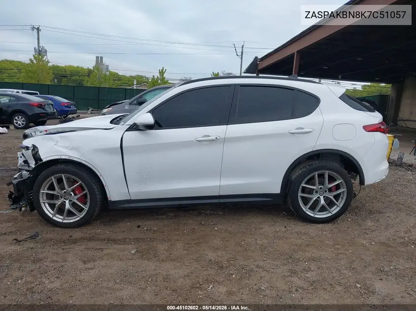 2019 Alfa Romeo Stelvio Ti Sport Awd VIN: ZASPAKBN8K7C51057 Lot: 45102602