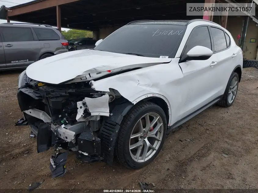2019 Alfa Romeo Stelvio Ti Sport Awd VIN: ZASPAKBN8K7C51057 Lot: 45102602