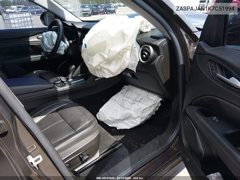 2019 Alfa Romeo Stelvio Rwd VIN: ZASPAJAN1K7C51994 Lot: 45141548