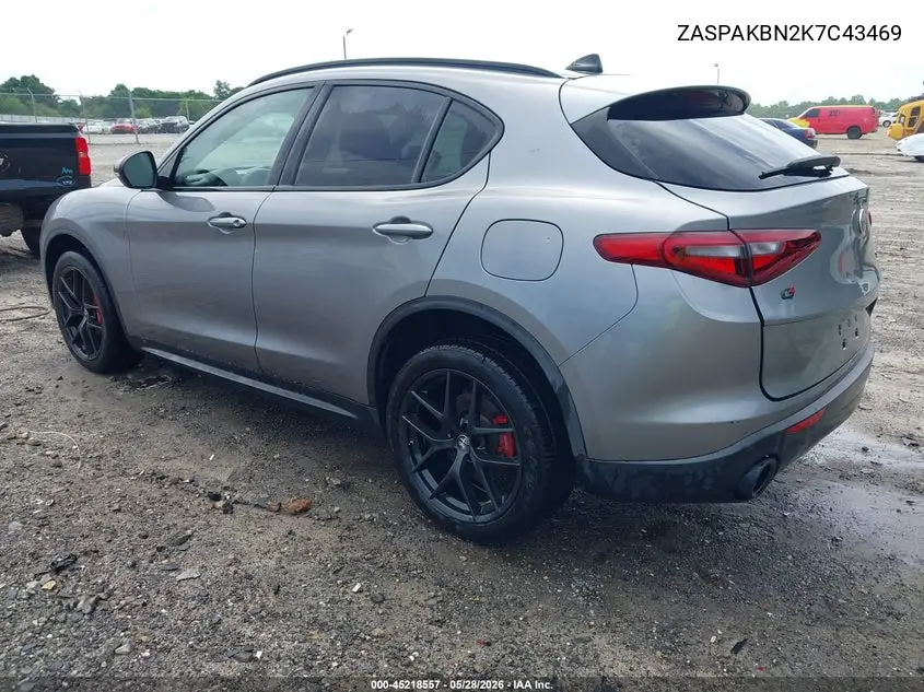2019 Alfa Romeo Stelvio Ti Awd VIN: ZASPAKBN2K7C43469 Lot: 45218557