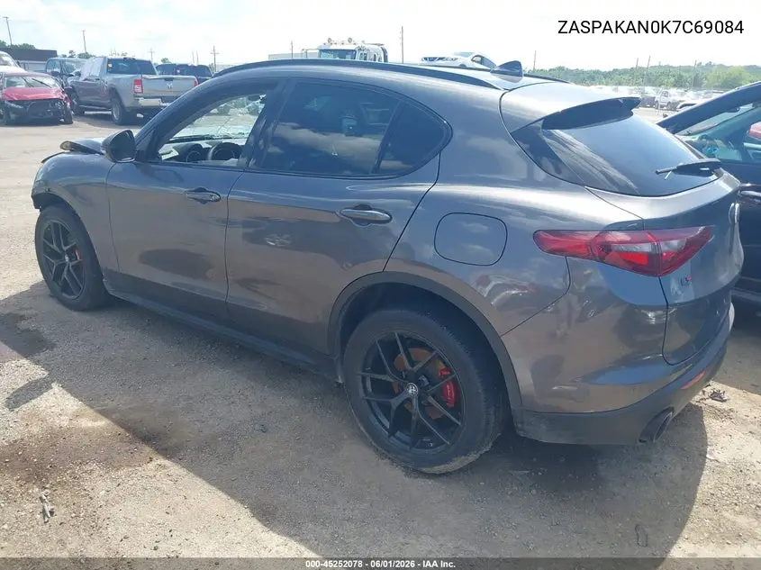 2019 Alfa Romeo Stelvio Sport Awd VIN: ZASPAKAN0K7C69084 Lot: 45252078