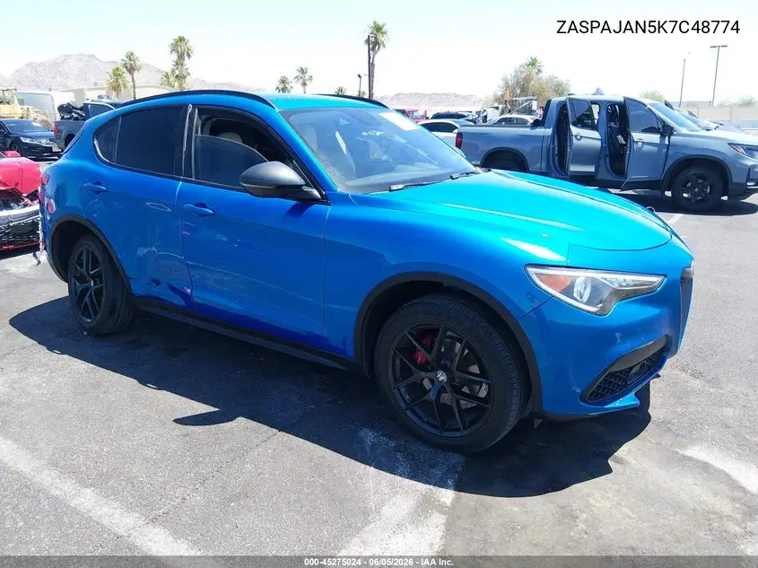 2019 Alfa Romeo Stelvio Rwd VIN: ZASPAJAN5K7C48774 Lot: 45275024