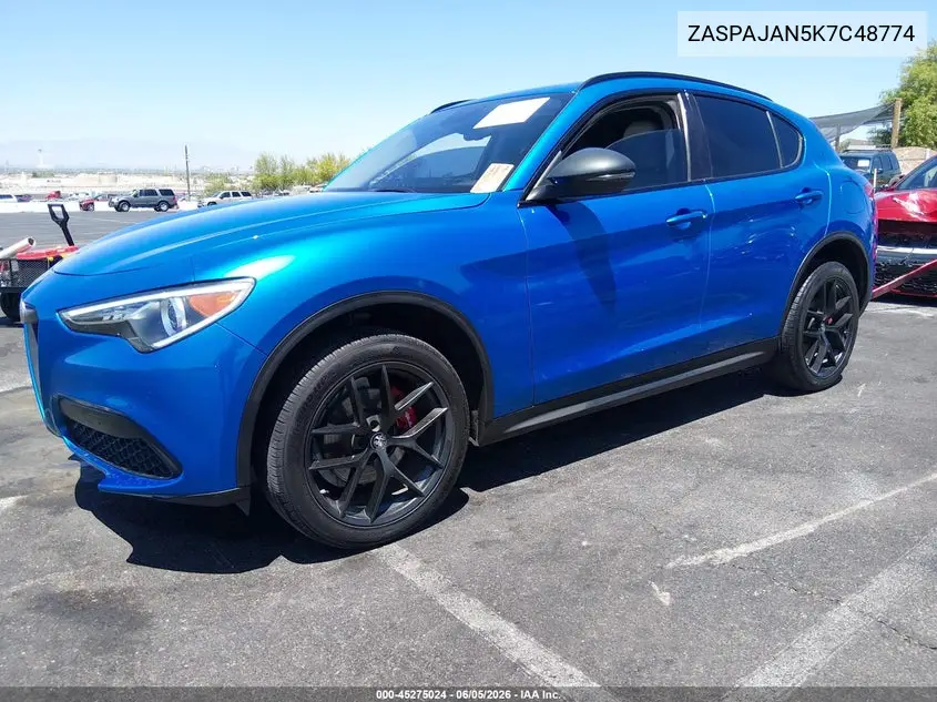 2019 Alfa Romeo Stelvio Rwd VIN: ZASPAJAN5K7C48774 Lot: 45275024
