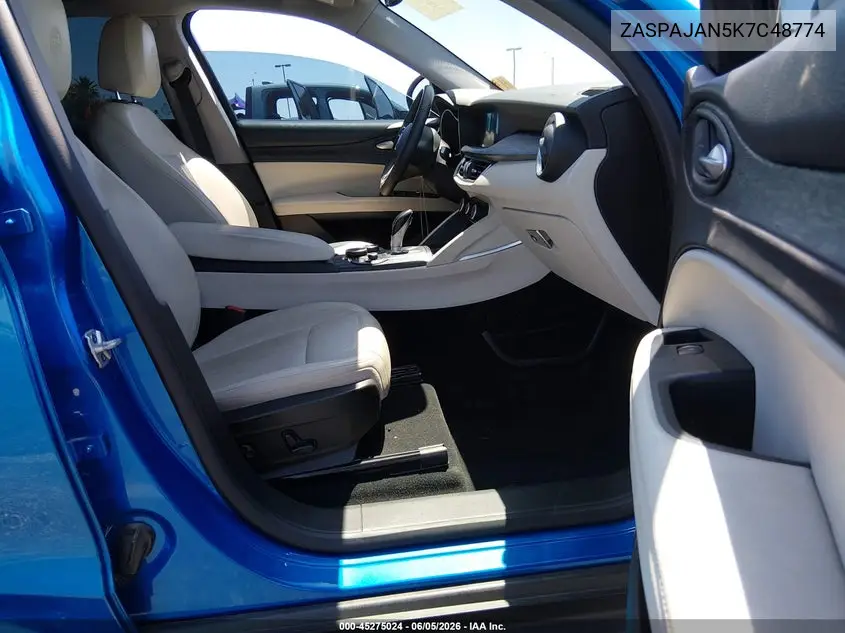 2019 Alfa Romeo Stelvio Rwd VIN: ZASPAJAN5K7C48774 Lot: 45275024