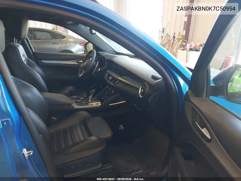 2019 Alfa Romeo Stelvio Ti Sport Awd VIN: ZASPAKBN0K7C50954 Lot: 45310647